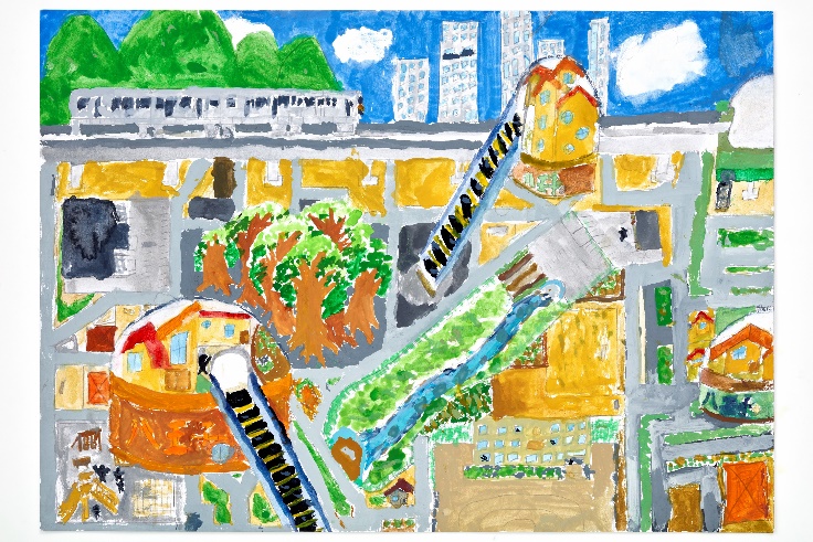 画像:作品名『地上一階、空中一階』