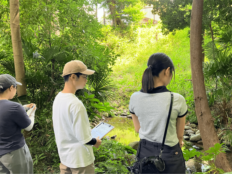 特別に湧水の湧き出る場所を見学
