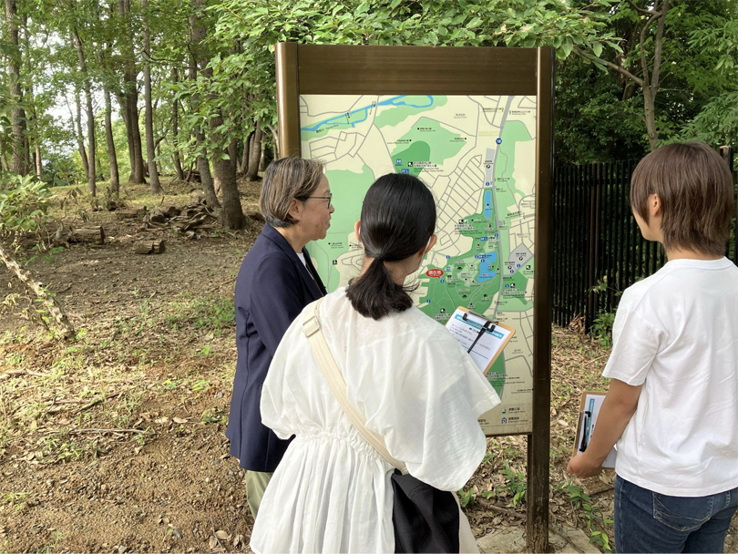 雑木林を抜けて薬師池公園を目指します。