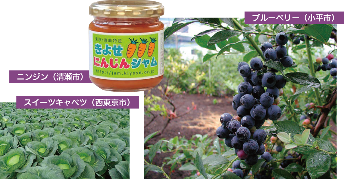 写真：近郊で採れるおいしい野菜や果物！